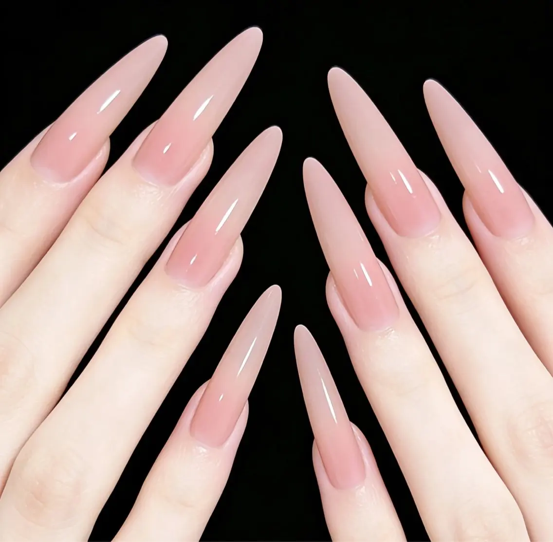 ネイル アートネイル オーロラネイル チークネイル 長さ出し フレンチネイル ハンドネイル ハンドケア Yumi Nail Seiのネイルデザイン