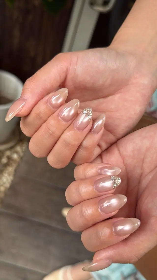 ネイル フラッシュネイル フラッシュマグ フットネイル フレンチネイル 韓国ネイル ハンドネイル SAKU nail 作島茜のネイルデザイン