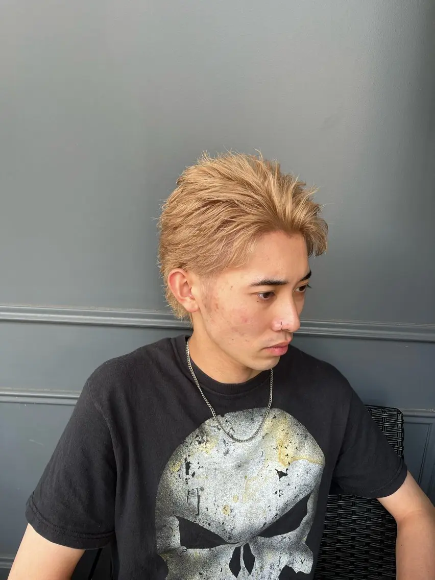 ショート カラー ヘアアレンジ メンズ スパイキーショート ショートヘア カット ヘアカラー ヘアセット men'slapis YUTOのヘアスタイル