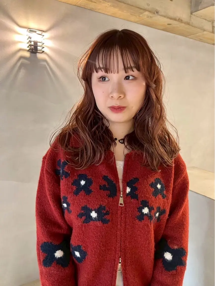 セミロング カラー ヘアカラー トリートメント 加古 遥のヘアスタイル