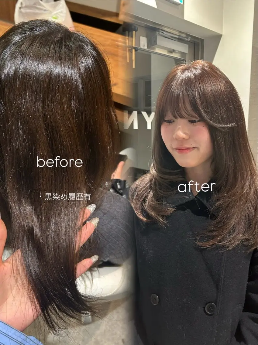 ロング カラー ヘアカラー レイヤー🎀透明感 カラー|ワンホンのヘアスタイル