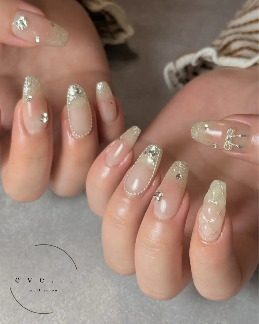 ネイル チークネイル 春ネイル ハンドネイル nail salon eve...のネイルデザイン