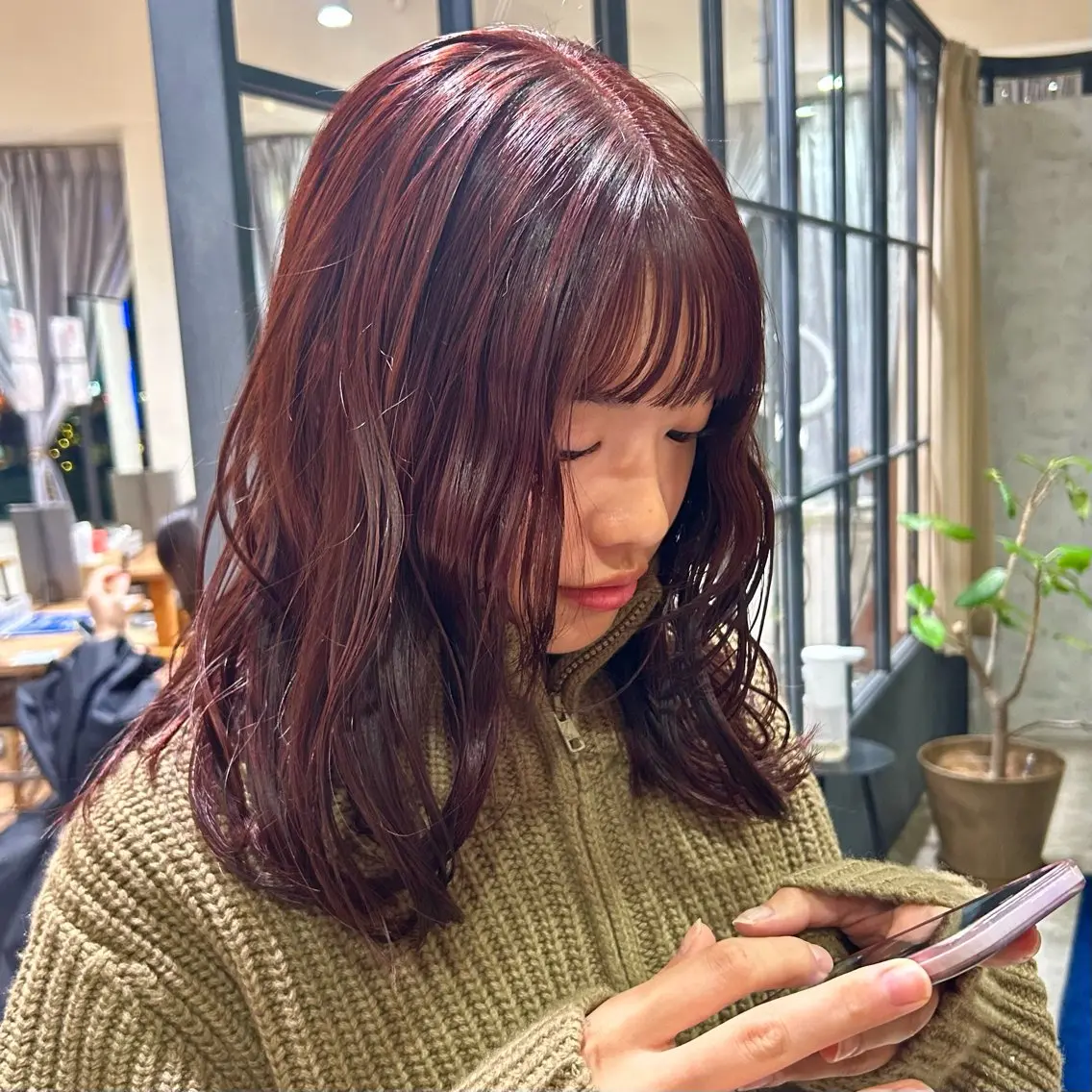セミロング カラー カラーモデル募集中 🎀🤍菜々美のヘアスタイル