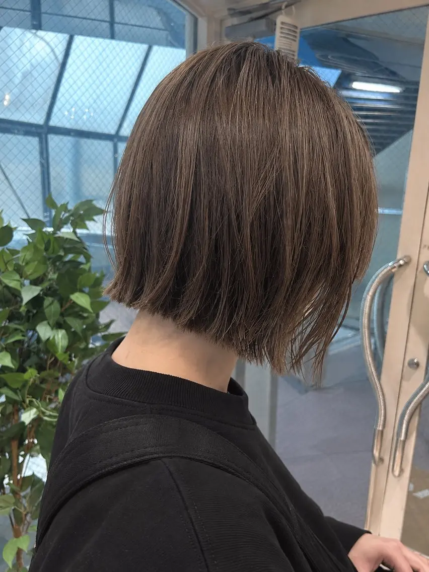 切りっぱなしボブの写真