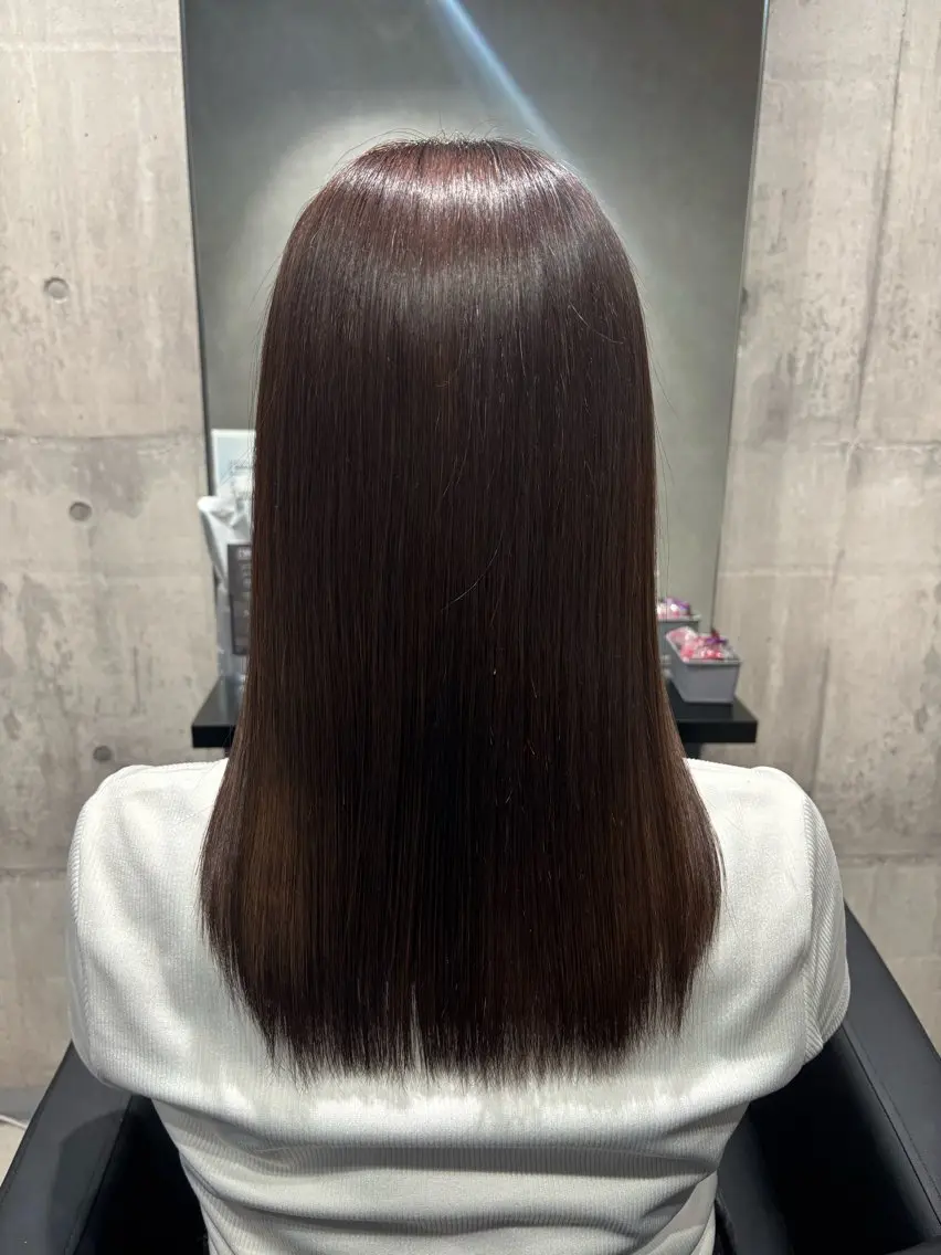 セミロング 酸性ストレート 縮毛矯正 トリートメント _WHITE / KENTOのヘアスタイル