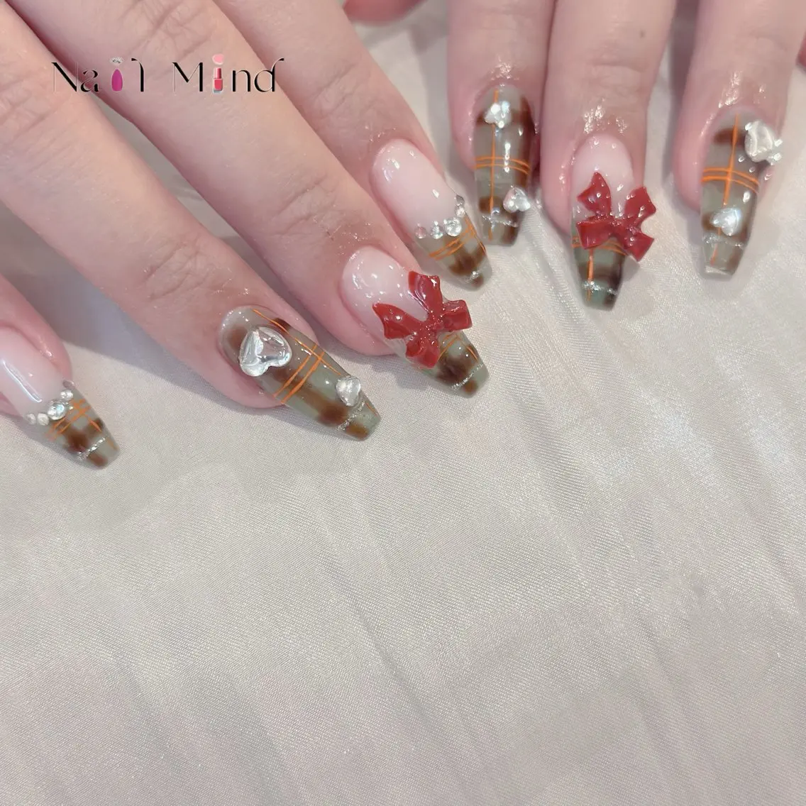 ネイル リボン ハンドネイル NailMind Tokyoのネイルデザイン