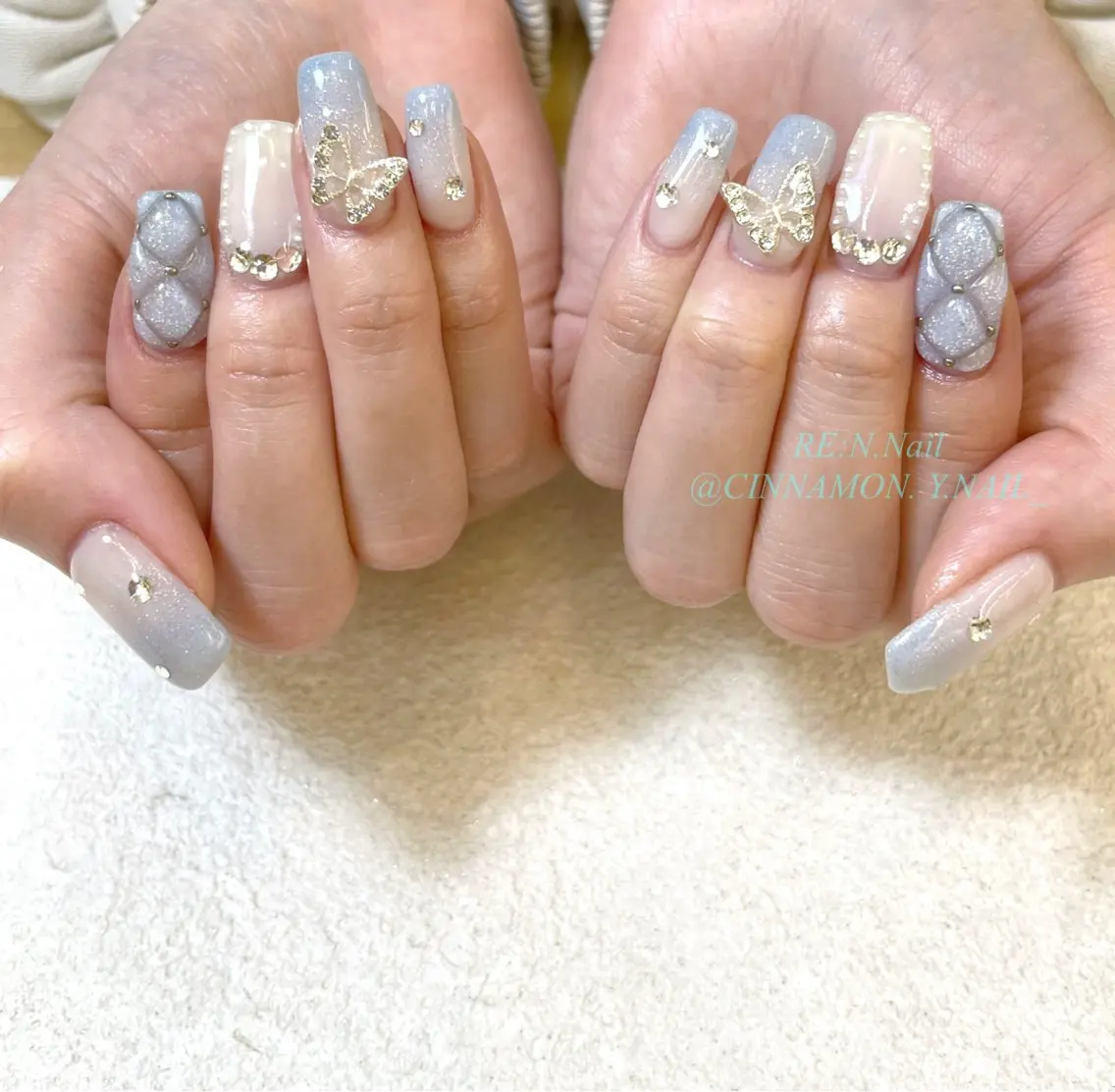 ネイル ハンドネイル Y🩵 Jasmineのネイルデザイン