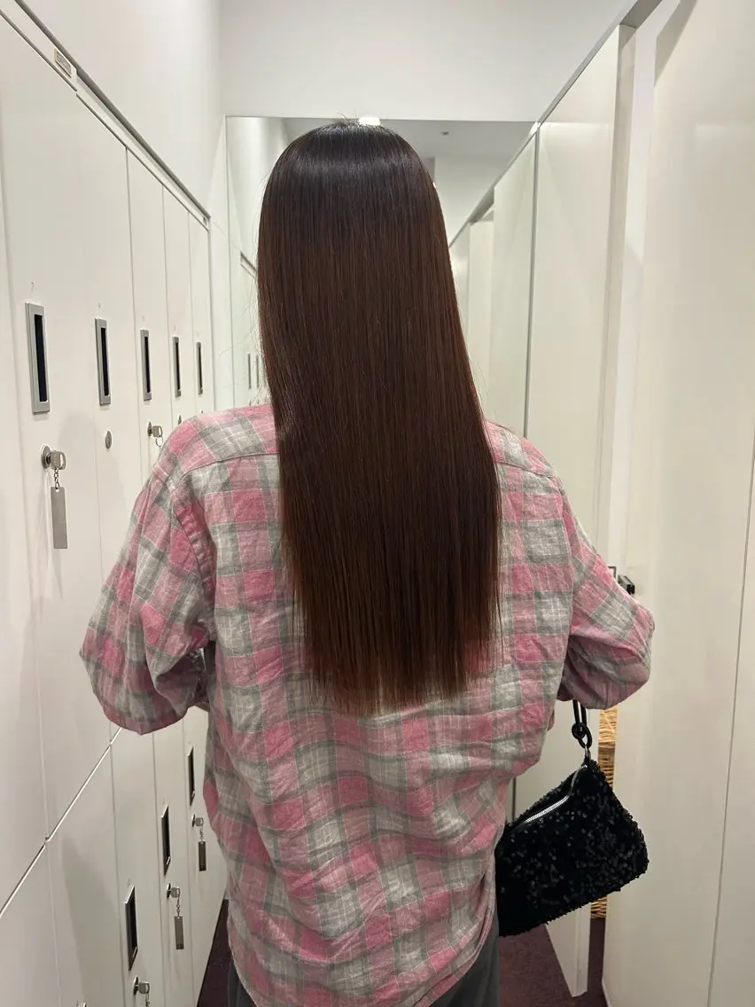 ロング パーマ くせ毛 髪質改善 ストレートパーマ 山本 夏樹のヘアスタイル