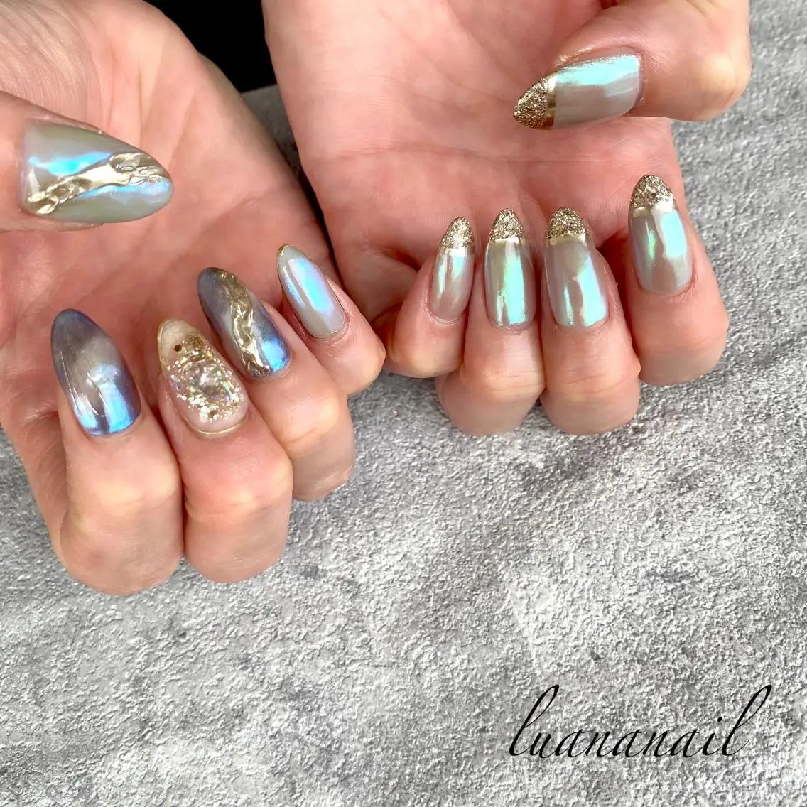 ネイル オーロラネイル luana nailのネイルデザイン