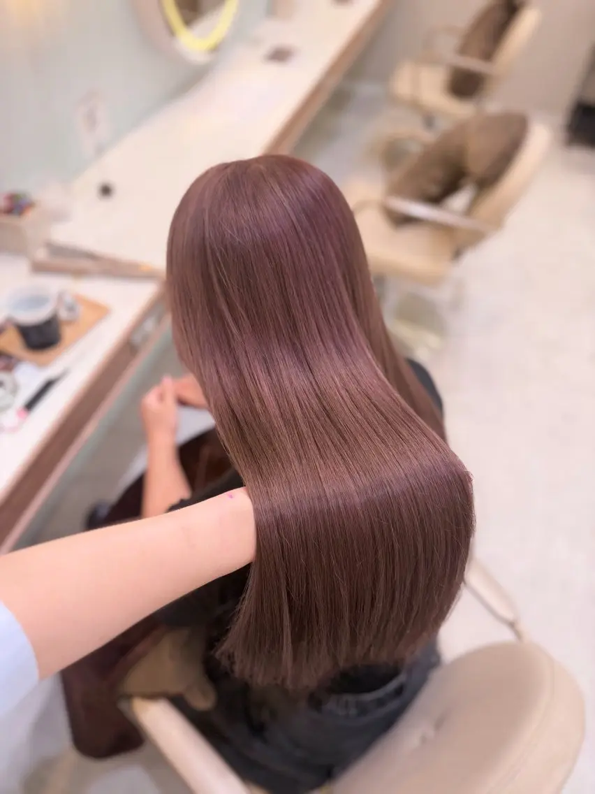 ロング カラー ベージュカラー ピンクカラー ピンクベージュ ヘアカラー 暖色⌇﻿ブラウン⌇ 𝐀𝐤𝐚𝐫𝐢のヘアスタイル