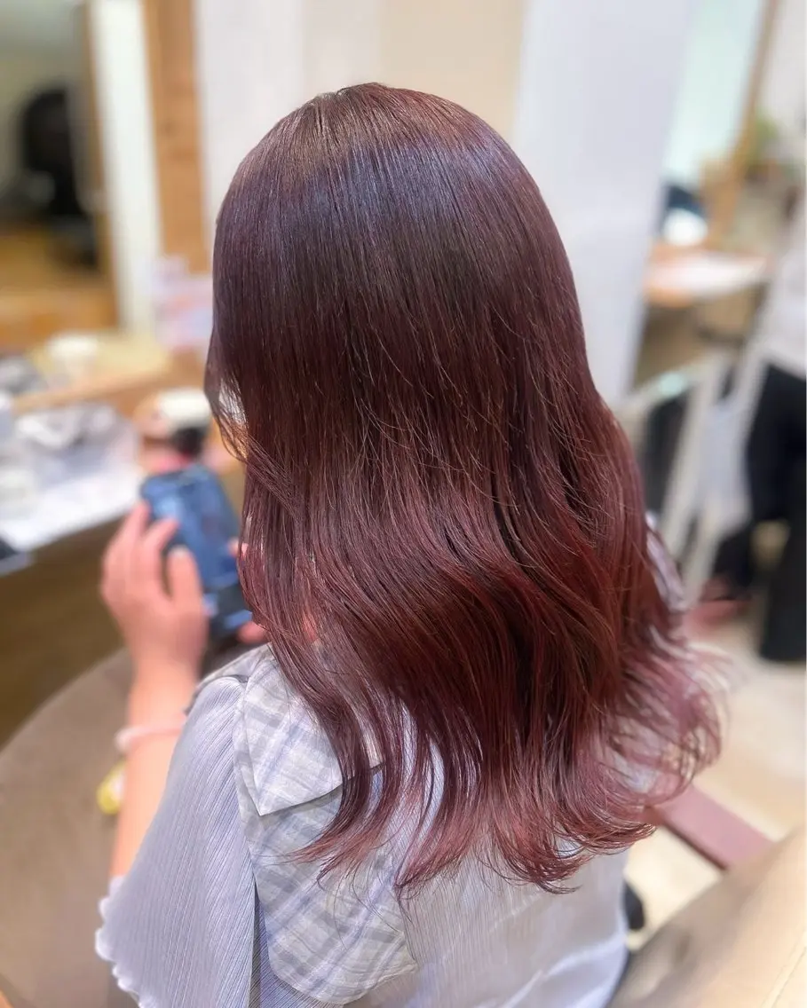 セミロング カラー 暖色/ダブルカラー 💜 Sena 🫧のヘアスタイル