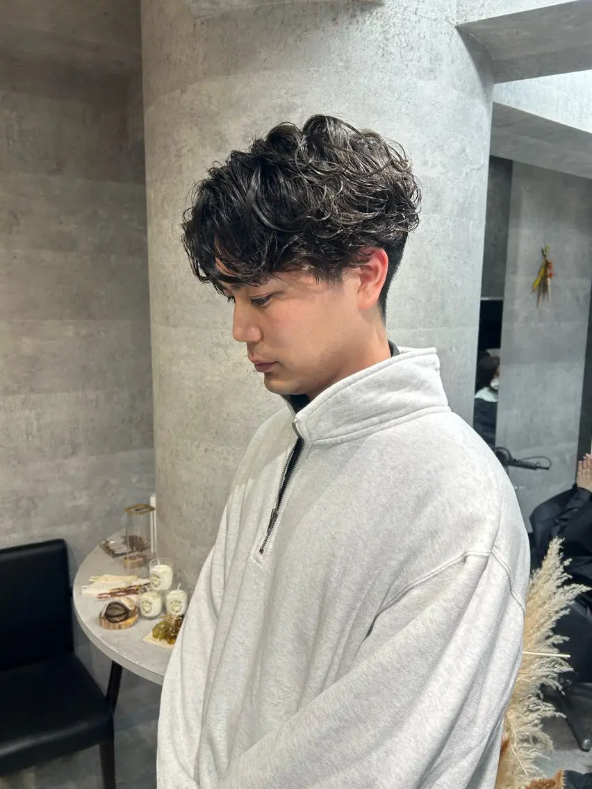 【人気No.1✨】メンズカット+ニュアンス/シャドウパーマ+スタイリングアドバイス🫧の写真