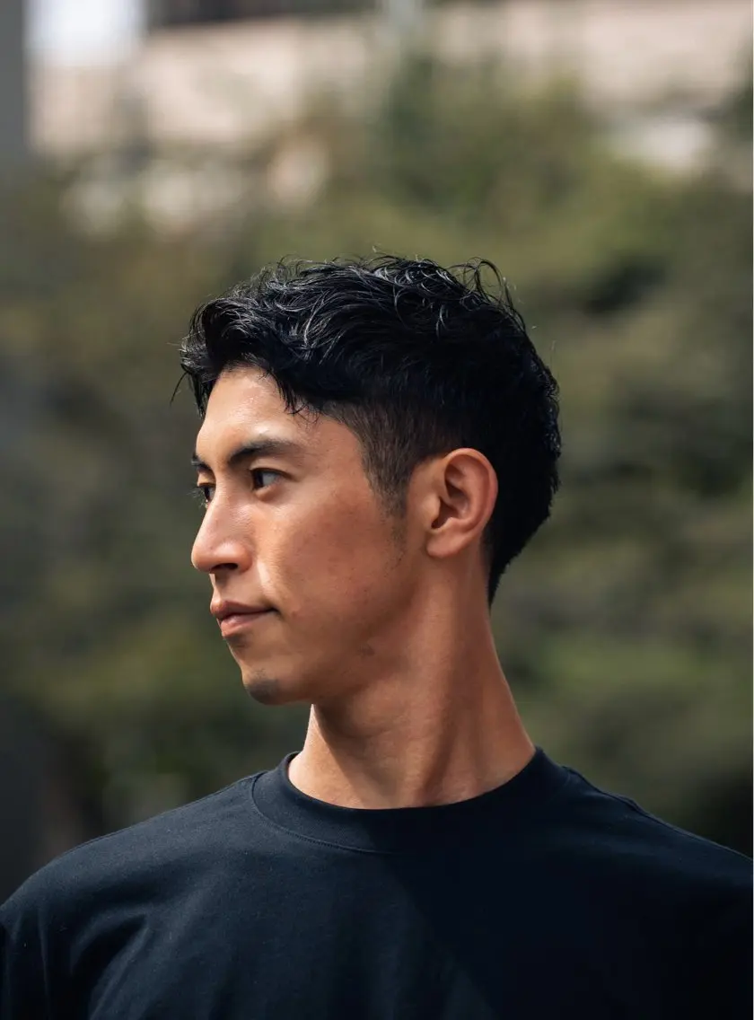 ショート カラー パーマ メンズ 刈り上げ くせ毛 🔗メンズサロン🔗 Kieのヘアスタイル