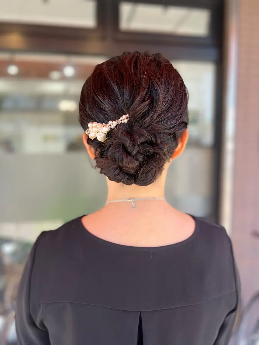 ロング ヘアアレンジ 結婚式・ブライダル ヘアセット HONOKA ボブ得意/尼崎のヘアスタイル