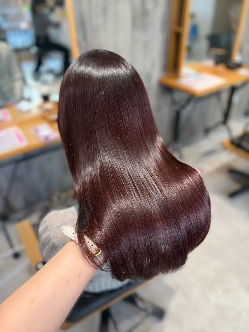 〖minimo限定🎀〗カラー➕酸性ストレート➕トリートメント(シャンプーブロー込)の写真