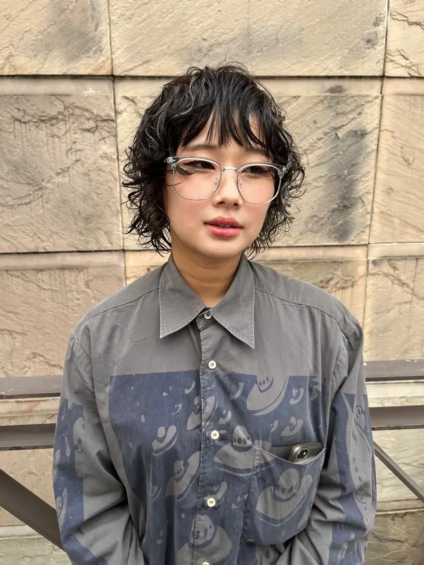ショート パーマ ヘアアレンジ 渡邉 舞のヘアスタイル