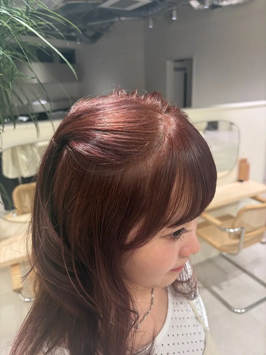 ミディアム ヘアカラー 透明感カラー🪽 ゆうかのヘアスタイル