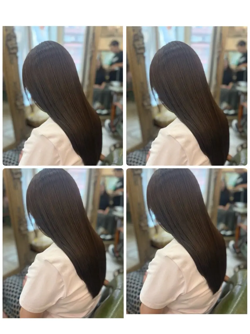 セミロング トリートメント 酸熱トリートメント 新宿御苑/艶髪カラー 髪質改善/山口のヘアスタイル