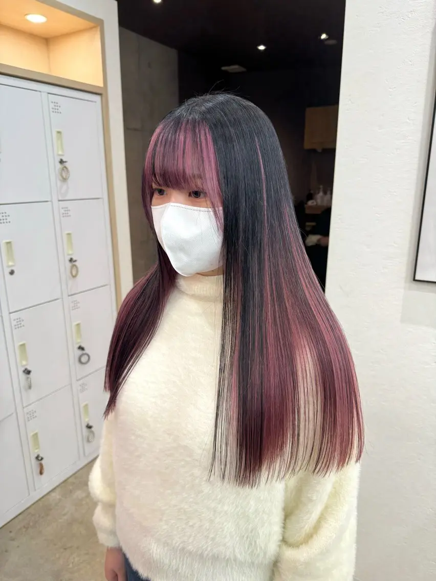 ロング カラー ヘアカラー 小顔カット/艶 カラー特化♡MIHOのヘアスタイル