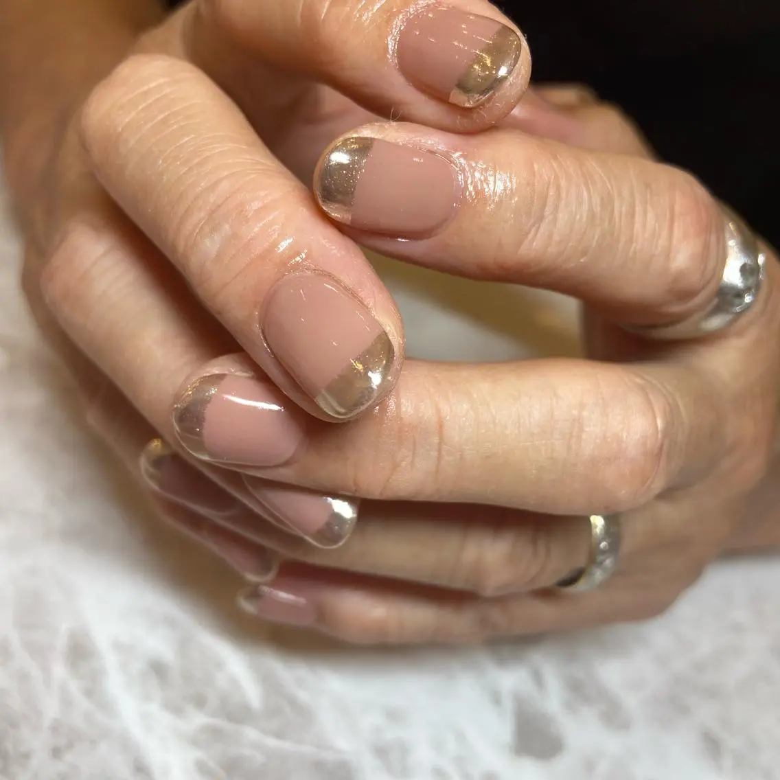 ネイル フレンチネイル ミラーネイル NAIL SALON Rのネイルデザイン