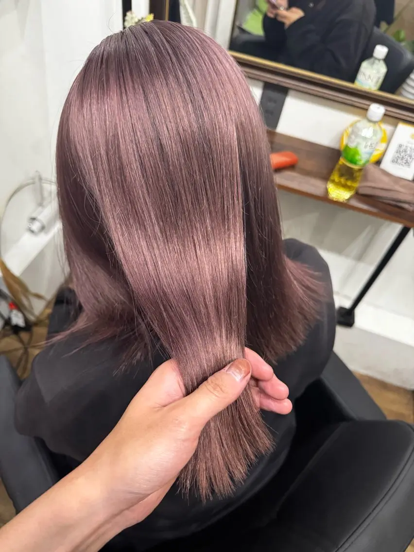 ミディアム カット ヘアカラー トリートメント 椎葉 祐也のヘアスタイル