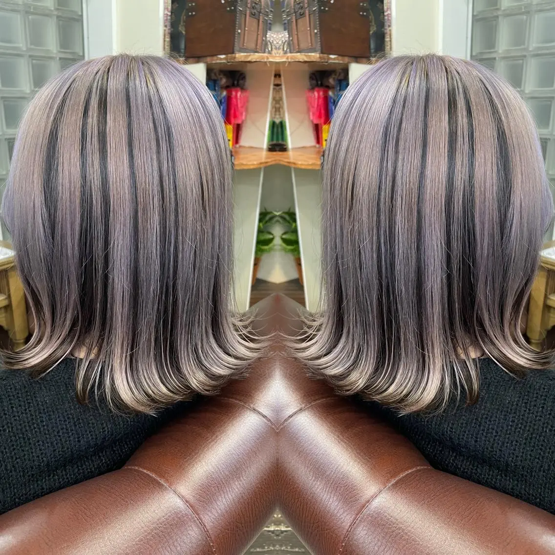 ミディアム カラー ラベンダーカラー 👑派手髪/カット 👑ANRYのヘアスタイル