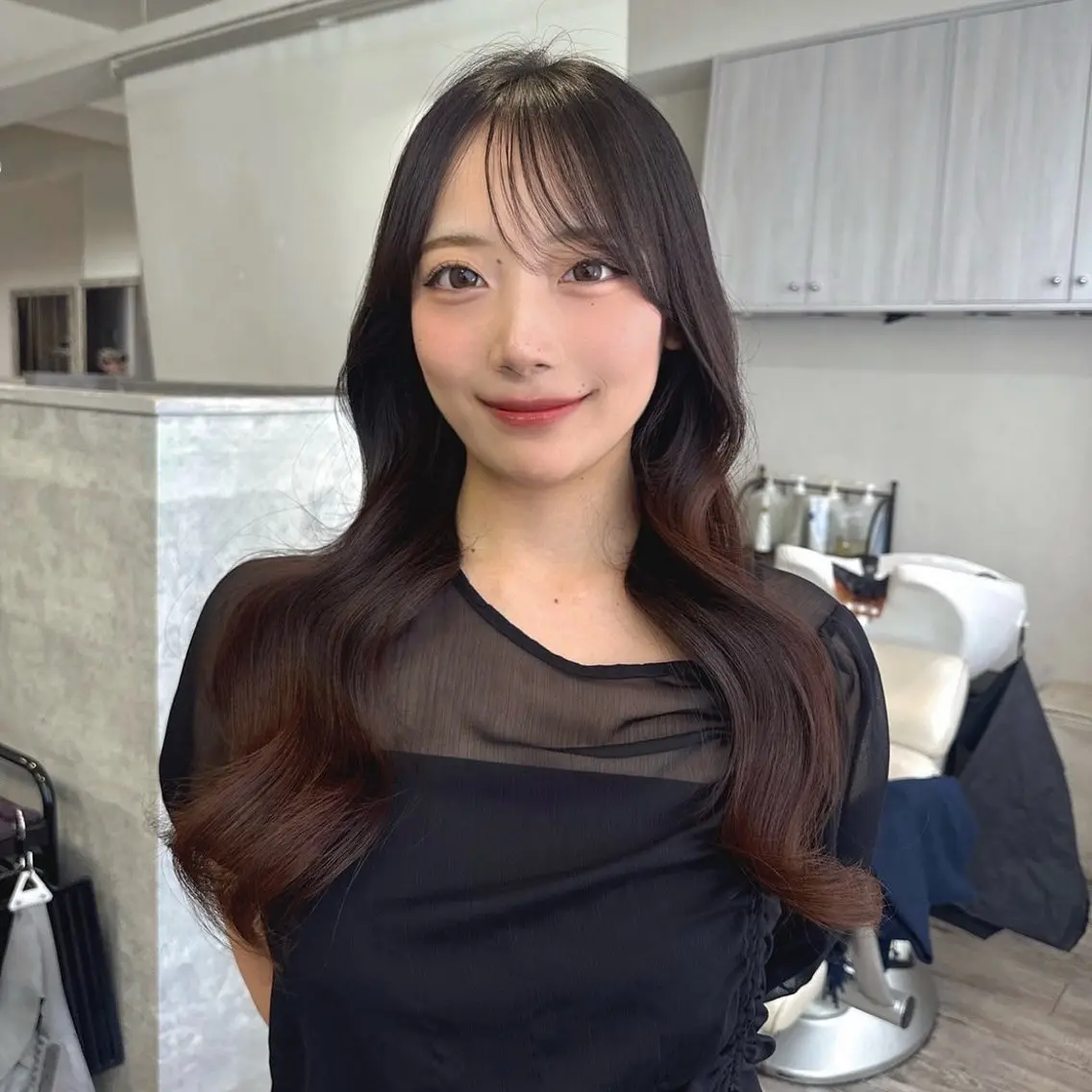 ロング カラー カット ヘアカラー トリートメント Rena/韓国 /ワンホンヘアのヘアスタイル