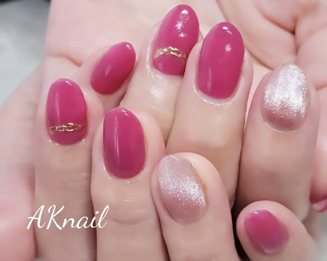 ネイル シンプルネイル ネイル&巻き爪サロン AKnailのネイルデザイン