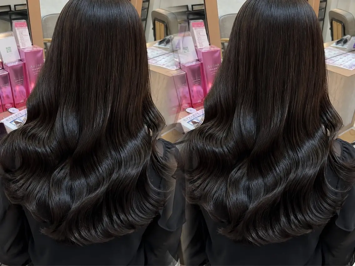 ロング カラー ヘアカラー 🎀🎶はがりな ワンカラー💝のヘアスタイル