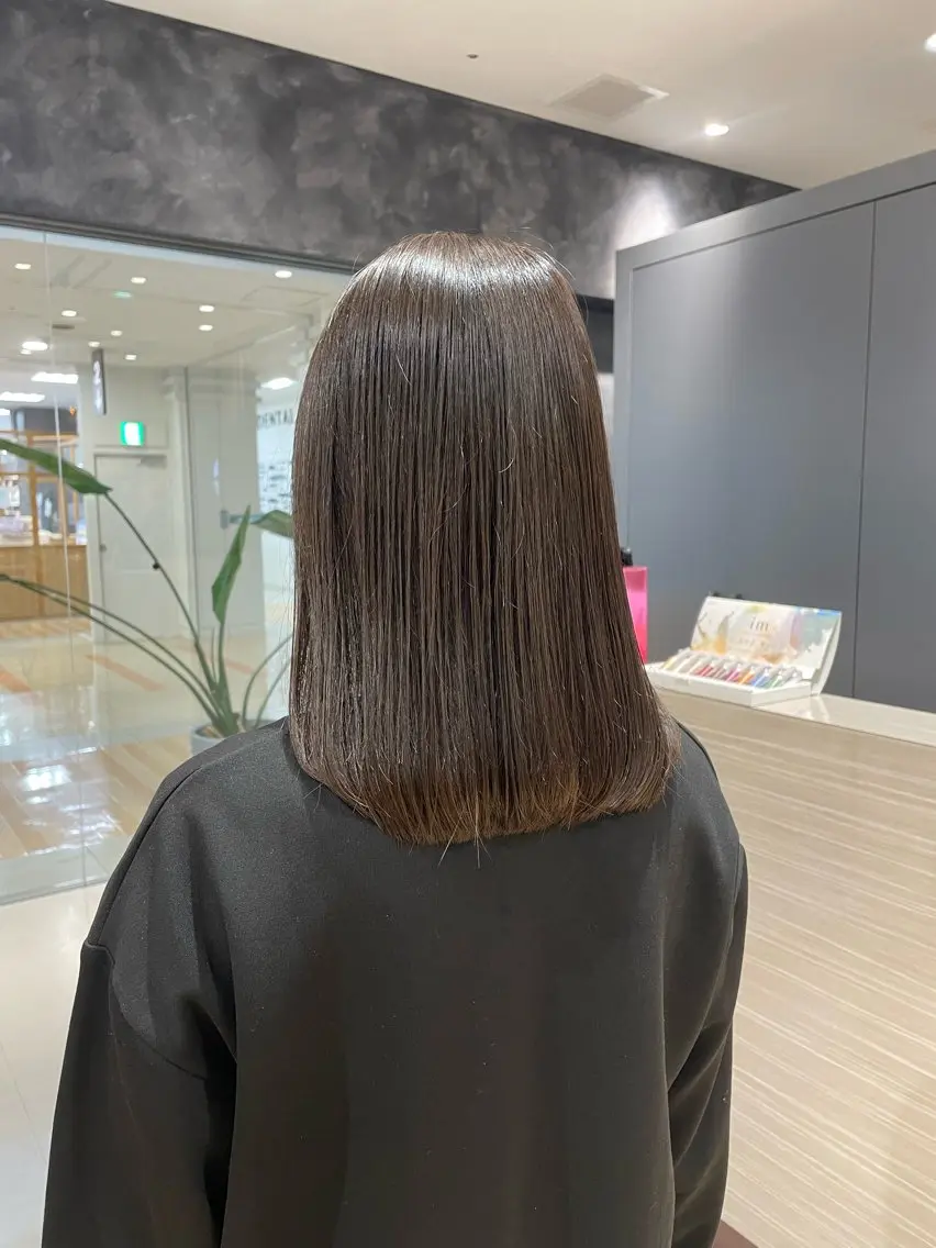 セミロング カラー ナチュラルカラー 児玉優香のヘアスタイル