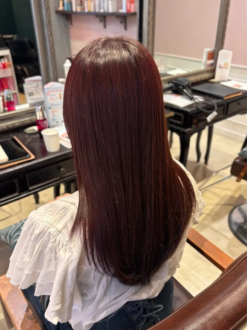 ロング カラー カット ヘアカラー 🌱なゆみ🌱透明感 /ナチュラル/春日のヘアスタイル