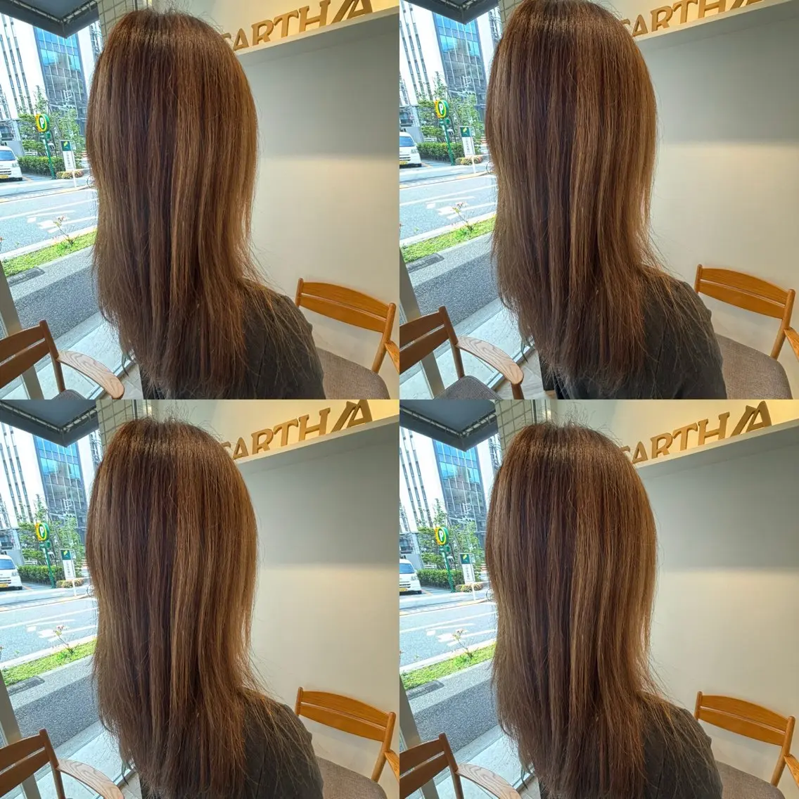 セミロング カラー ハイライトカラー ハイライト お客様満足度No.1 🐶柴田みどりのヘアスタイル