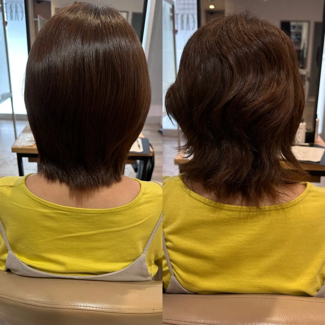 ミディアム 縮毛矯正 酸性ストレート センター南 髪質改善 大引 優のヘアスタイル