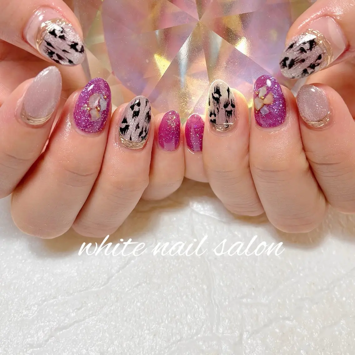 ネイル フットネイル ラメ(グリッター) ハンドネイル white nail salonのネイルデザイン
