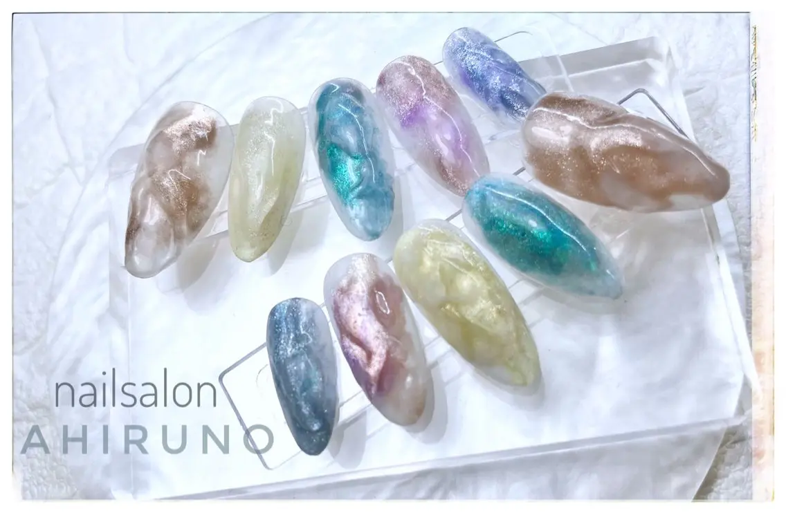 ネイル 長さ出し 持ち込み ニュアンスネイル ハンドネイル 東京あきる野市ネイル ✿ ｙｕiのネイルデザイン