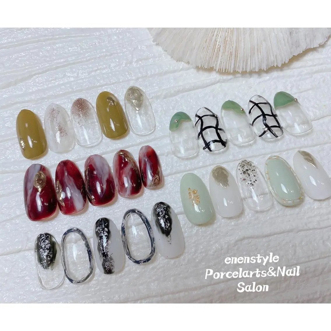 ミディアム ネイル 🐾enen style 🐾のネイルデザイン