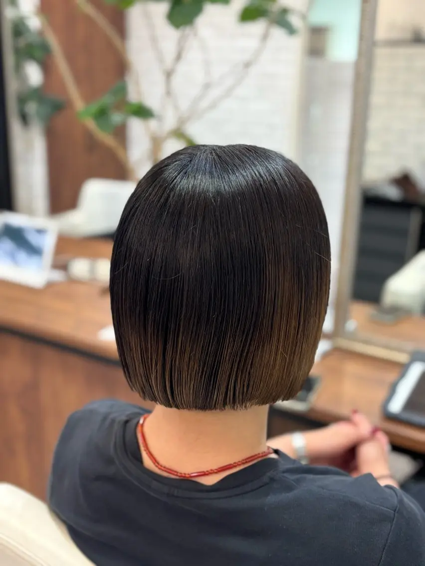 ショート ボブ 髪質改善縮毛50% OFF/吉田 響歌♡のヘアスタイル