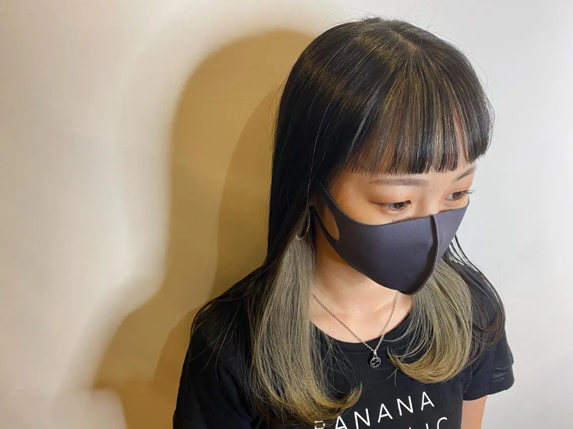 ロング カラー シールエクステ⭐️ オオミタクヤのヘアスタイル