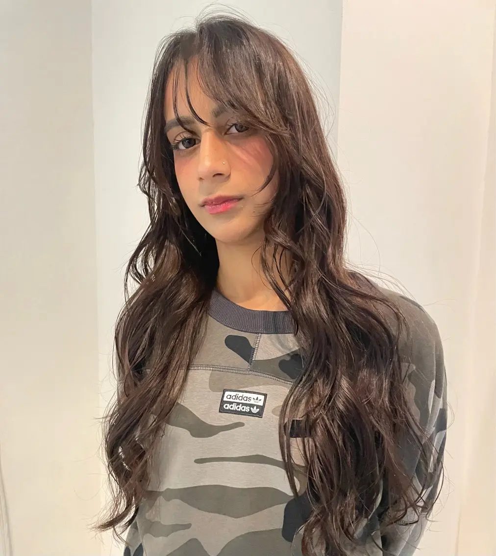 ロング レイヤーカット ロング 熊崎 葵のヘアスタイル