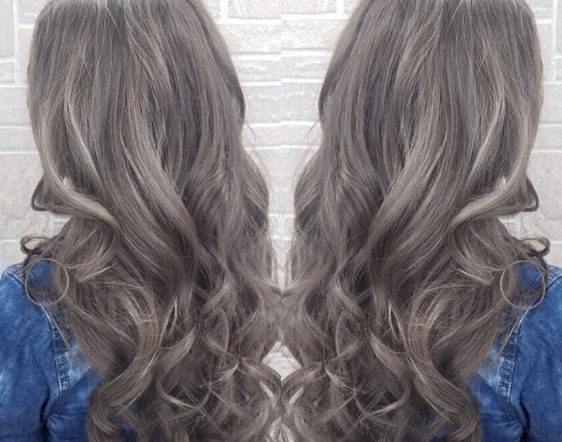ロング カラー パーマ ヘアアレンジ Device ディバイスのヘアスタイル