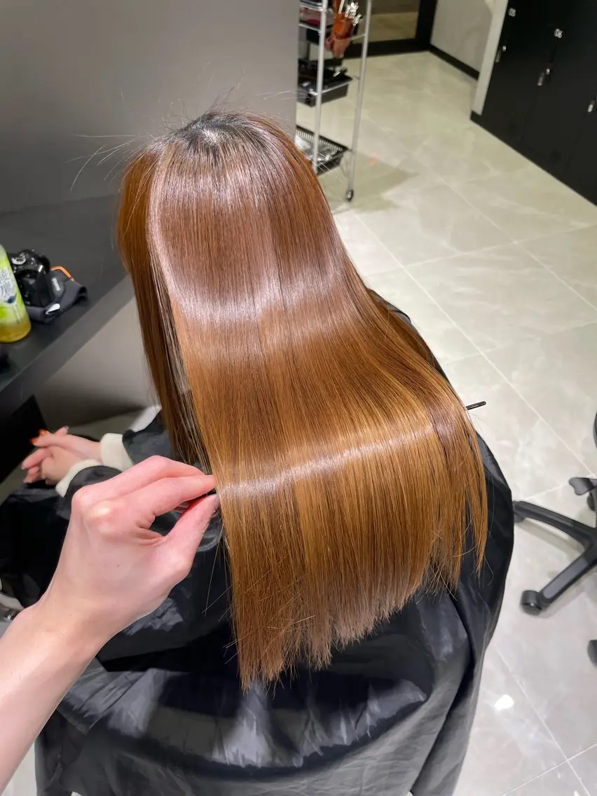 ロング 髪質改善 縮毛矯正 トリートメント 阿部 祥大のヘアスタイル