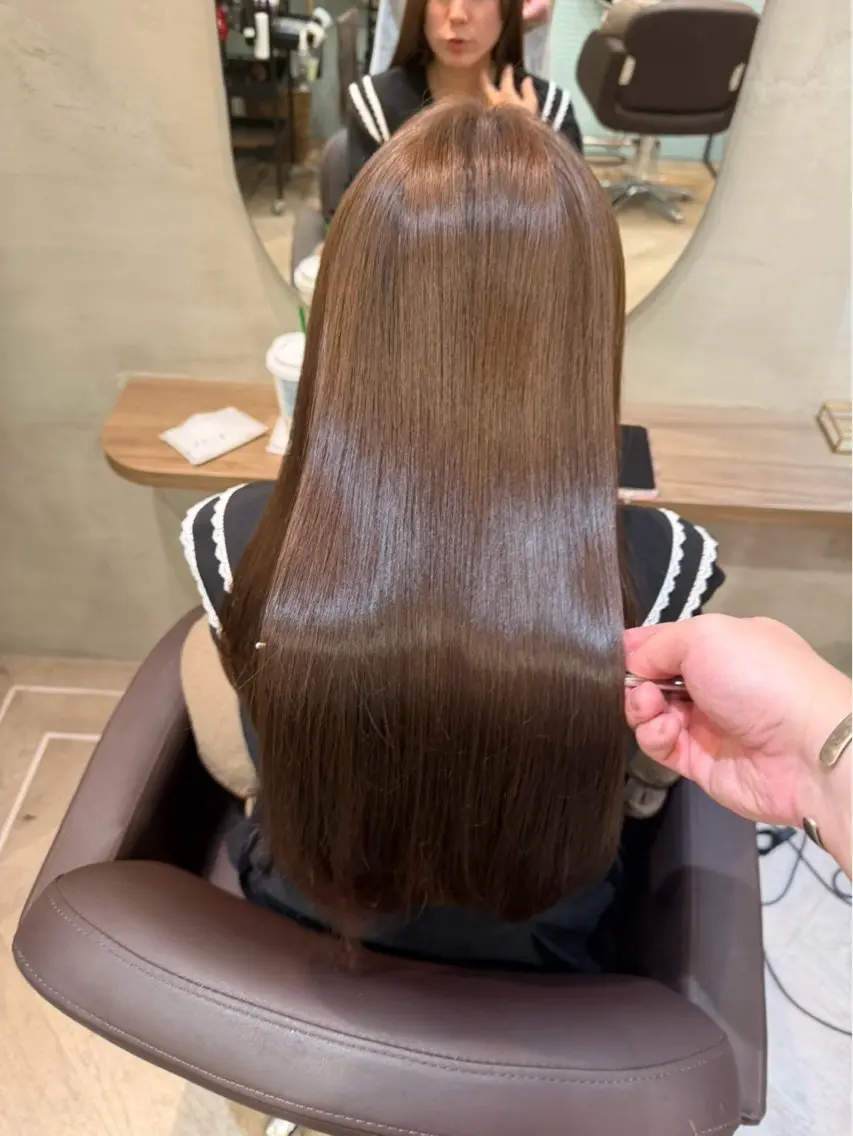 セミロング カット ヘアカラー トリートメント 🫧Lien mizuki 🫧のヘアスタイル
