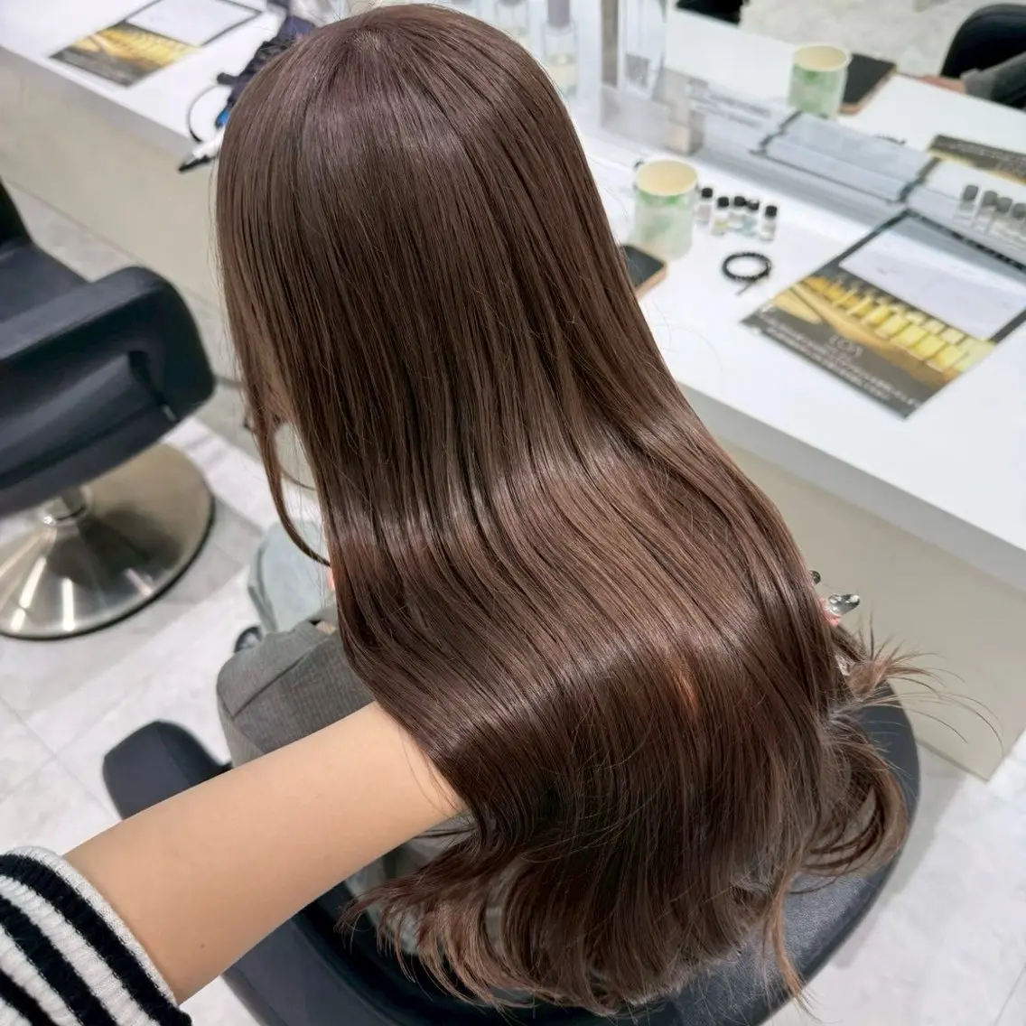 カラー ヘアカラー 🤍ブリーチなし ブラウンhimi🤍のヘアスタイル