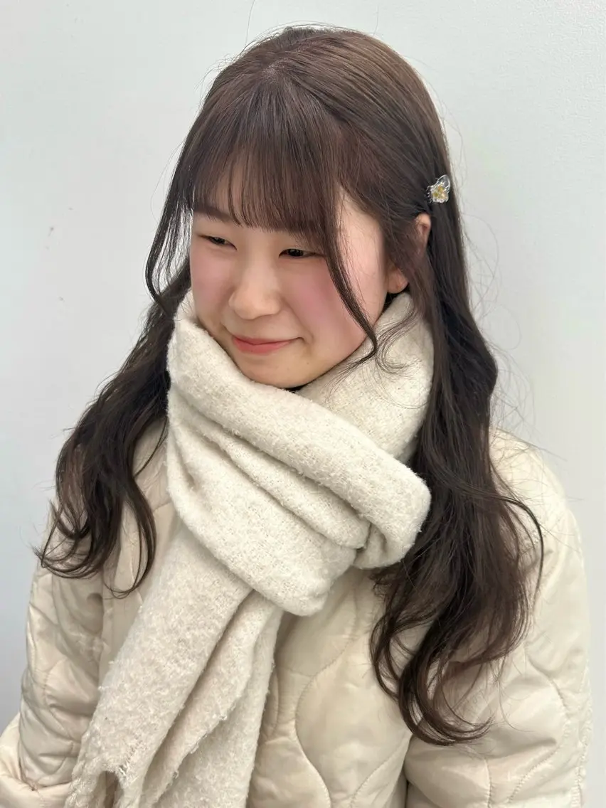 ロング カラー ヘアアレンジ 透明感カラー ヘアカラー トリートメント recipe 黒木 彩那のヘアスタイル