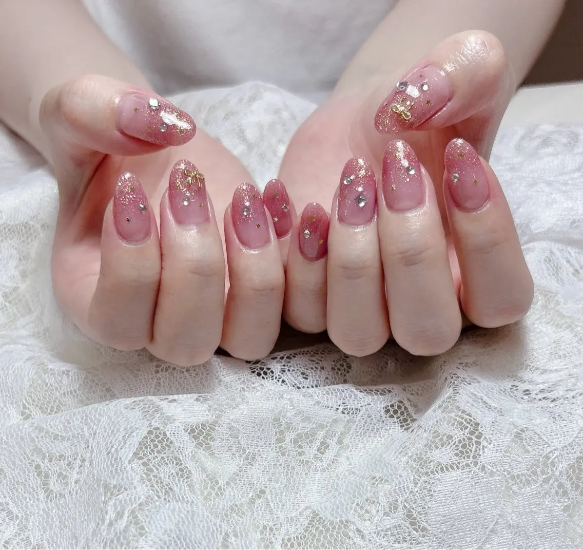 ネイル フラッシュネイル グラデーション ハンドネイル FLARE NAIL フレアネイルのネイルデザイン