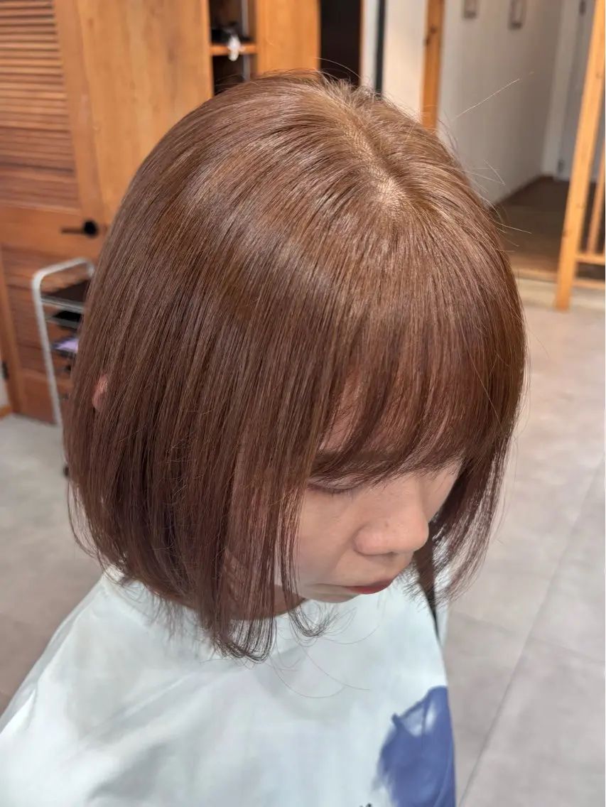 カラー ベージュカラー ブリーチ 透明感カラー ダブルカラー ブリーチなしカラー SAYA🌱 ブリーチ/ボブ/のヘアスタイル