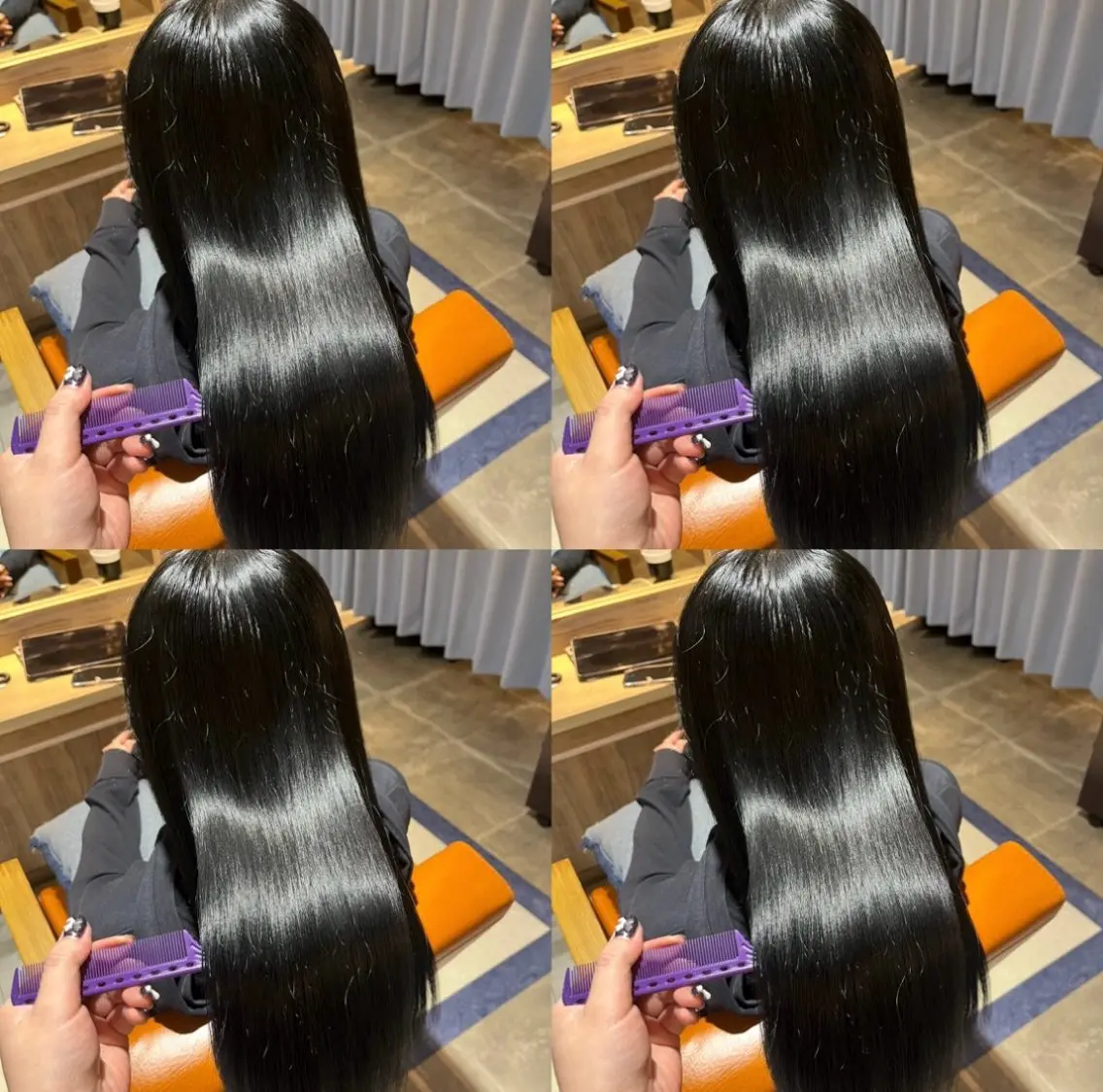 ロング カラー ヘアカラー トリートメント 髪質改善 /美髪矯正🫧ゆたかのヘアスタイル