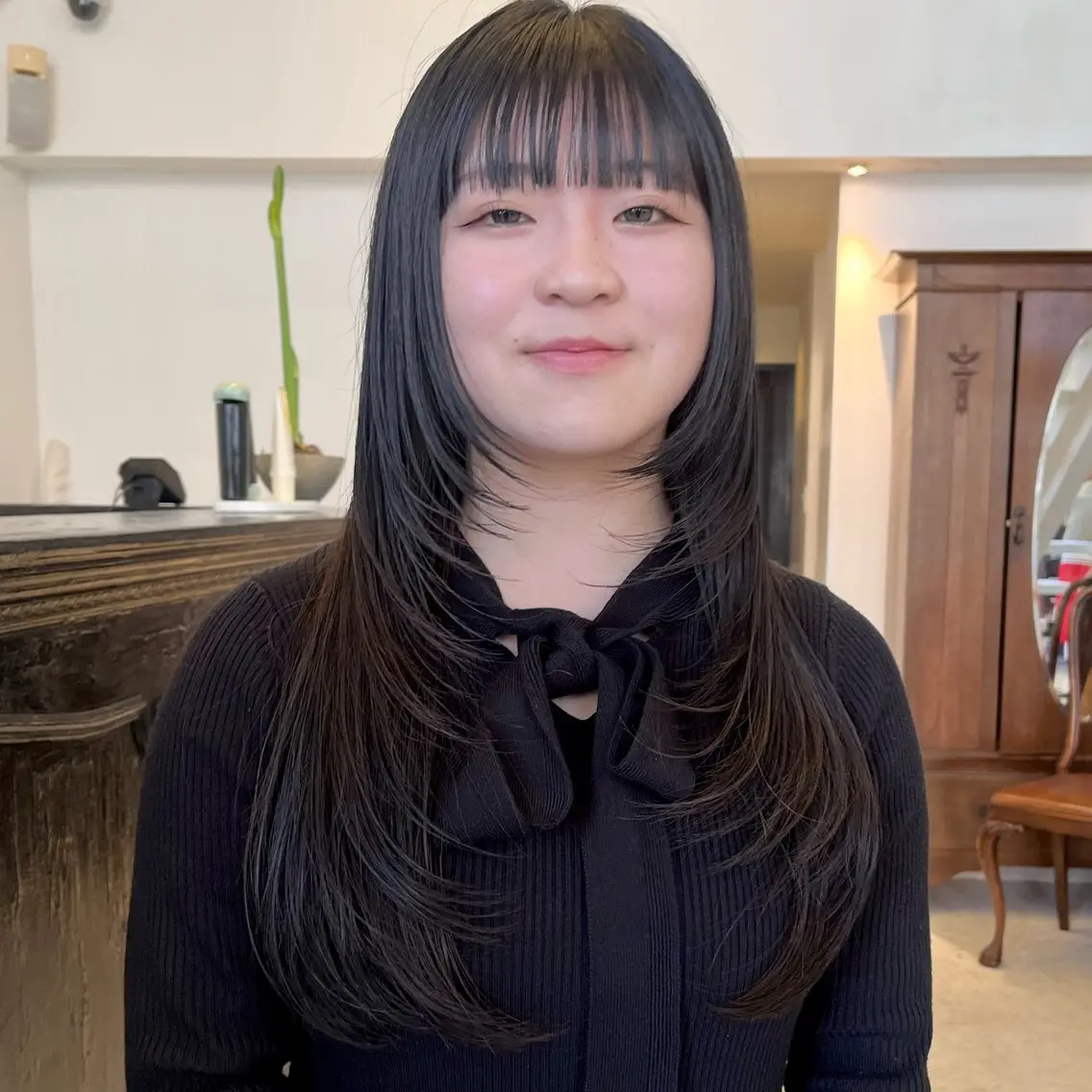ロング カラー レイヤーカット カット 【中村公園】小山 蒼生のヘアスタイル