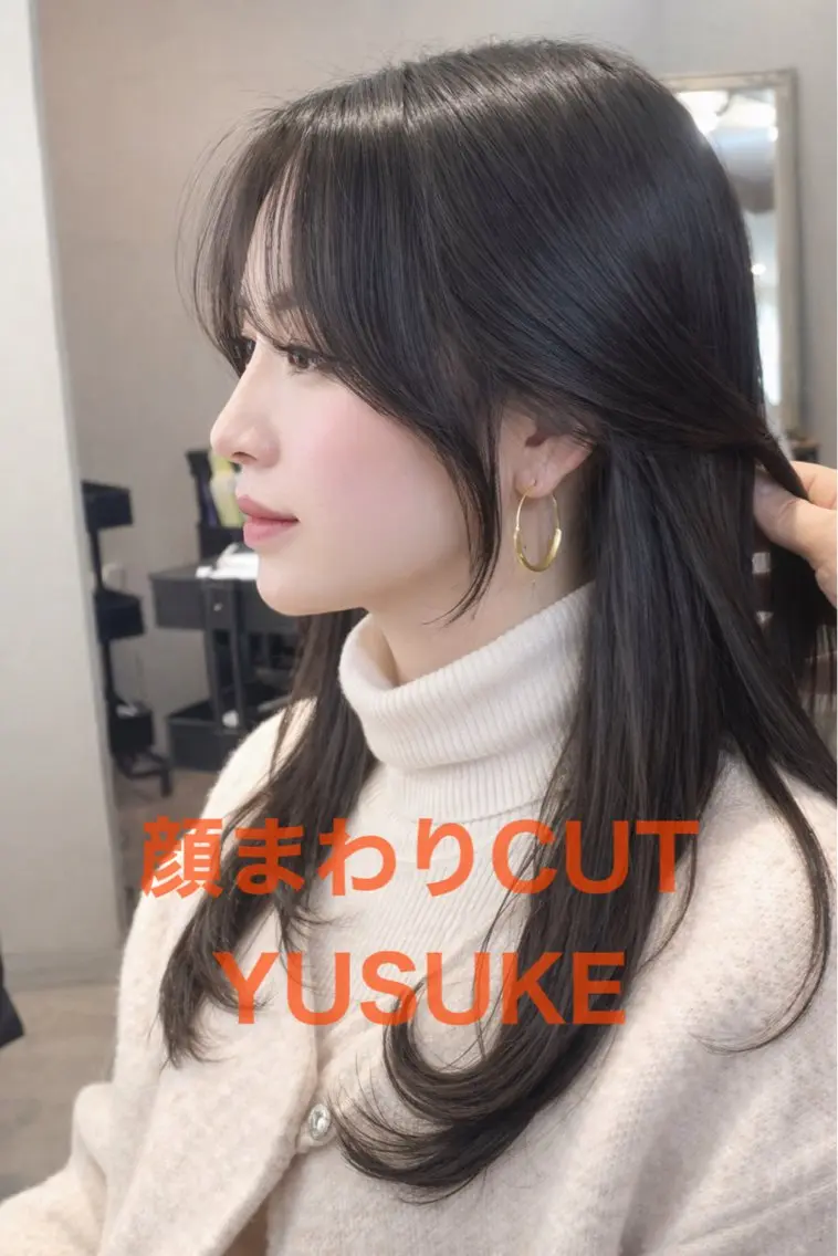 ロング カラー カット ヘアカラー YUSUKE レイヤーカットカラーのヘアスタイル
