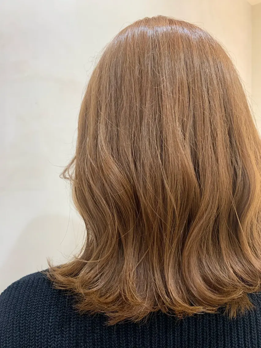 ミディアム カラー ヘアカラー トリートメント マンツーマン施術/ ダブルカラー/アリサのヘアスタイル